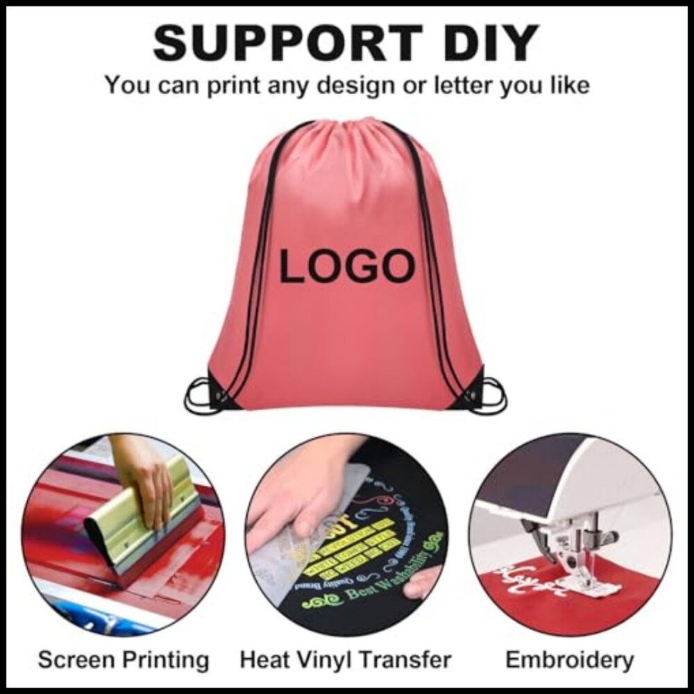 Drawstring Backpack Set Lightweight Durable Polye… - image 6